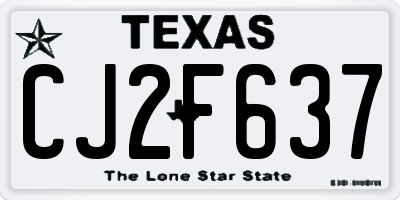 TX license plate CJ2F637