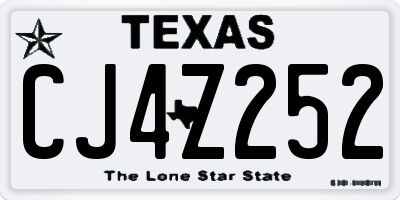 TX license plate CJ4Z252