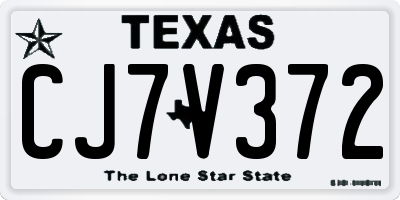 TX license plate CJ7V372