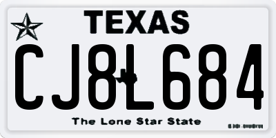 TX license plate CJ8L684