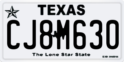 TX license plate CJ8M630