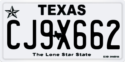 TX license plate CJ9X662