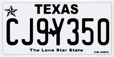 TX license plate CJ9Y350