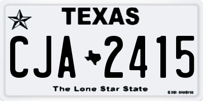 TX license plate CJA2415