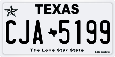 TX license plate CJA5199