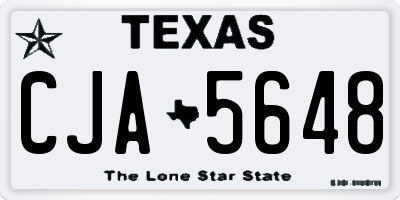 TX license plate CJA5648