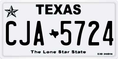 TX license plate CJA5724