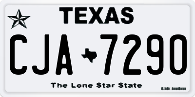 TX license plate CJA7290