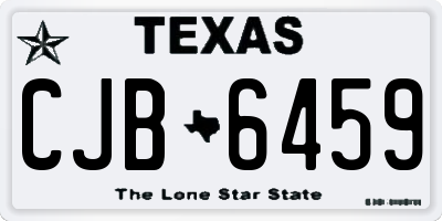 TX license plate CJB6459