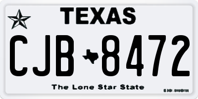 TX license plate CJB8472