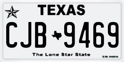 TX license plate CJB9469
