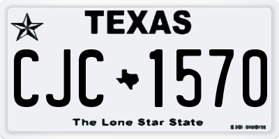TX license plate CJC1570