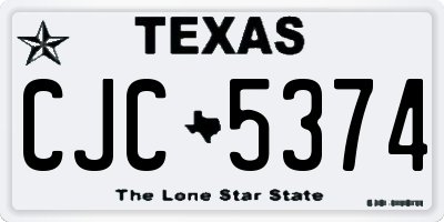 TX license plate CJC5374