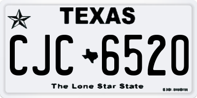 TX license plate CJC6520