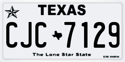 TX license plate CJC7129