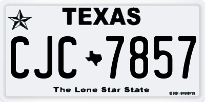 TX license plate CJC7857