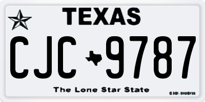 TX license plate CJC9787
