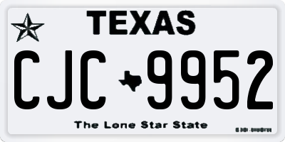 TX license plate CJC9952