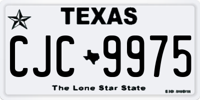 TX license plate CJC9975