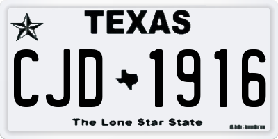 TX license plate CJD1916