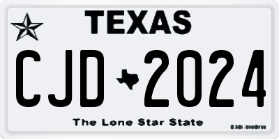 TX license plate CJD2024