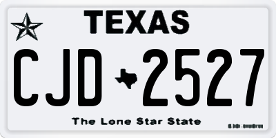 TX license plate CJD2527