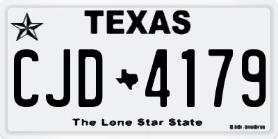 TX license plate CJD4179