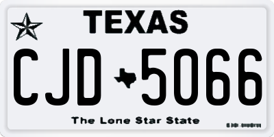 TX license plate CJD5066