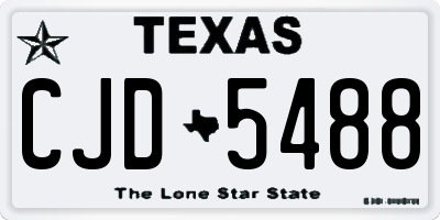 TX license plate CJD5488