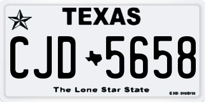 TX license plate CJD5658