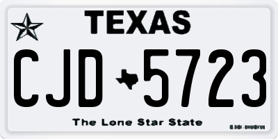 TX license plate CJD5723