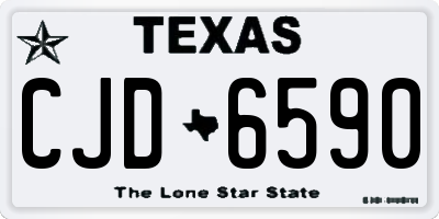 TX license plate CJD6590