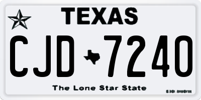 TX license plate CJD7240