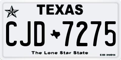 TX license plate CJD7275