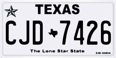 TX license plate CJD7426