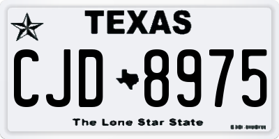 TX license plate CJD8975