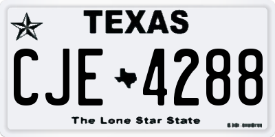 TX license plate CJE4288