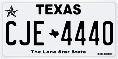 TX license plate CJE4440