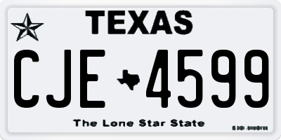 TX license plate CJE4599