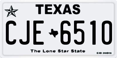 TX license plate CJE6510