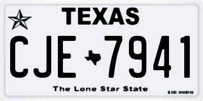 TX license plate CJE7941