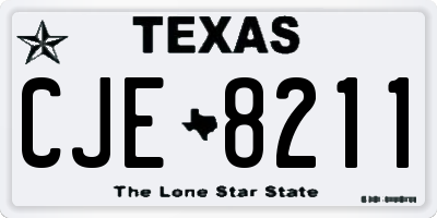 TX license plate CJE8211