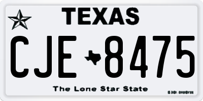 TX license plate CJE8475