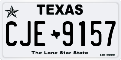 TX license plate CJE9157