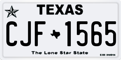 TX license plate CJF1565