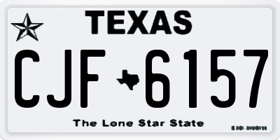 TX license plate CJF6157