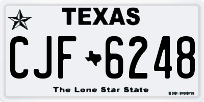 TX license plate CJF6248