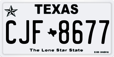 TX license plate CJF8677