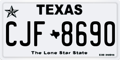 TX license plate CJF8690