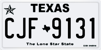TX license plate CJF9131